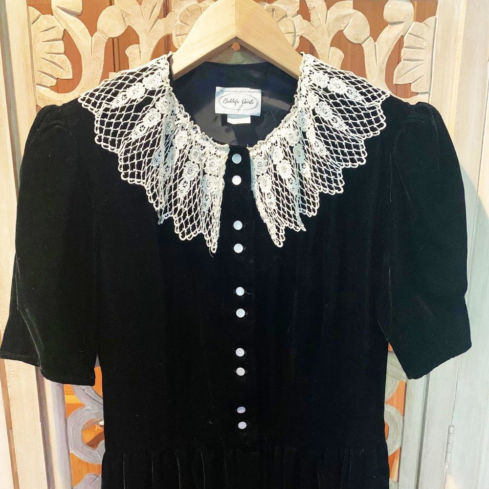 Vintage 80's Bobby's Girl Collar Dress - Picture 2 of 4